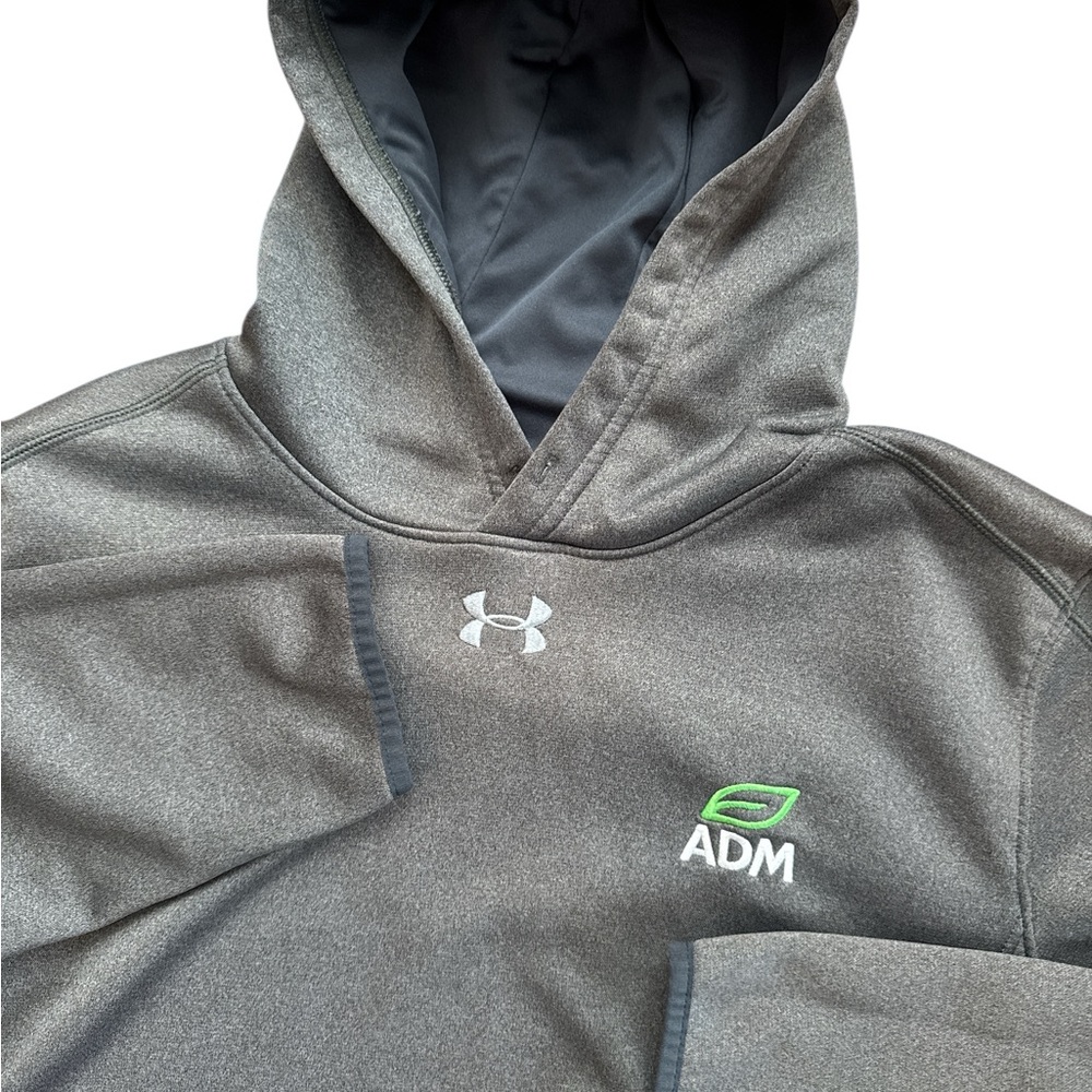 Under Armour Men’s Gray Hoodie Size Large Loose Fit Company Logo Hooded